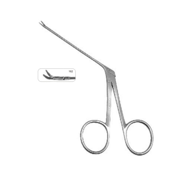 162 Micro Aural Forcep Serrated Right Curved