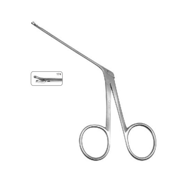 174 Micro Aural Cup Forceps Micro Right Curved