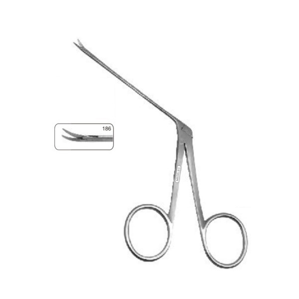 186 Micro Aural Scissor Right Curved
