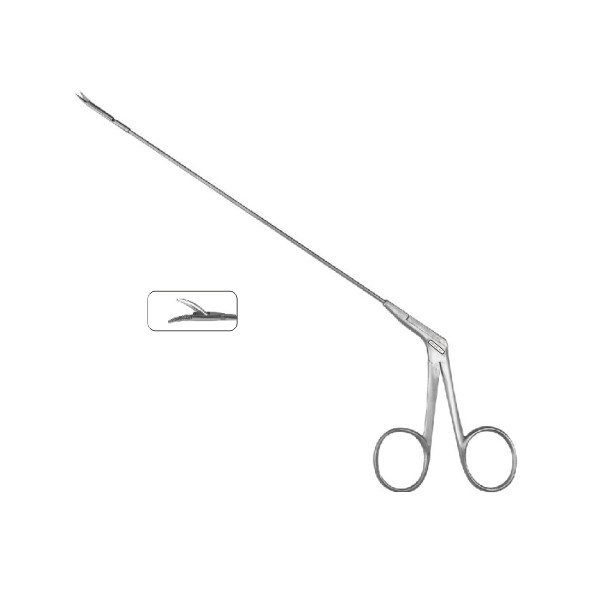 903 Micro Laryngeal Forcep Serrated Jaw Curved Left