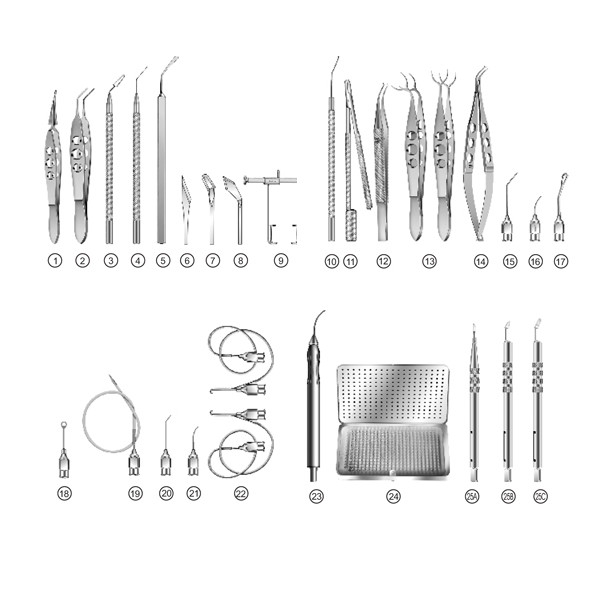 Set 3 Non Phaco Set Small Incision With Sapphire Surgical Blades