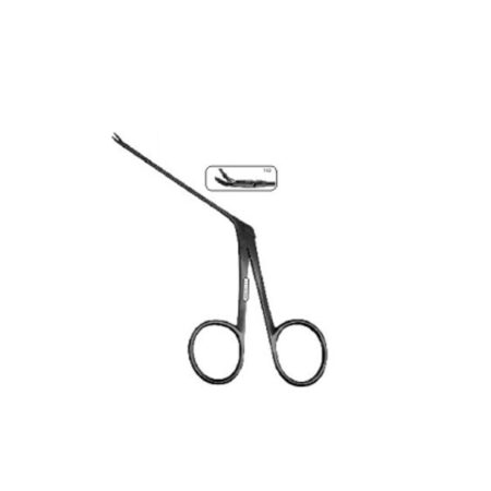 162 Micro Aural Forcep Serrated S S Right Curved