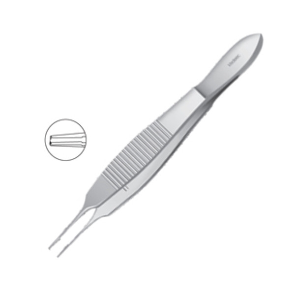 Castroviejo Corneal Wide Handle Forceps Curved MI 600A