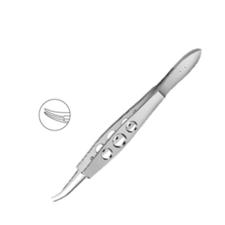 Jaffe Tying Forceps Very Delicate Smooth Jaws Curved MI 633