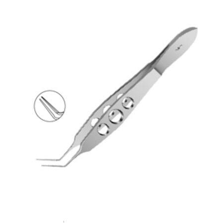 Kelmon Mcpherson Lens Holding Forceps Angled Very Delicate 11mm Long MI 621