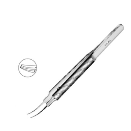 Kirby Corneal Forceps 1x2 Teeth Fine Curved MI 585