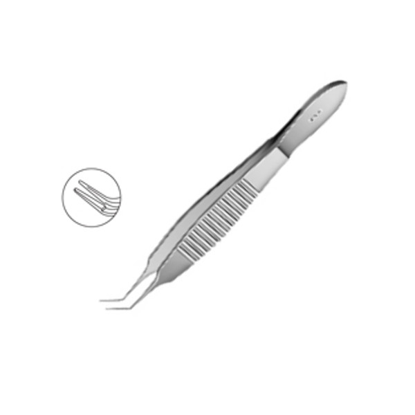Mcpherson Tying Forceps 5 0mm Long Tying Platform Angled MI 648