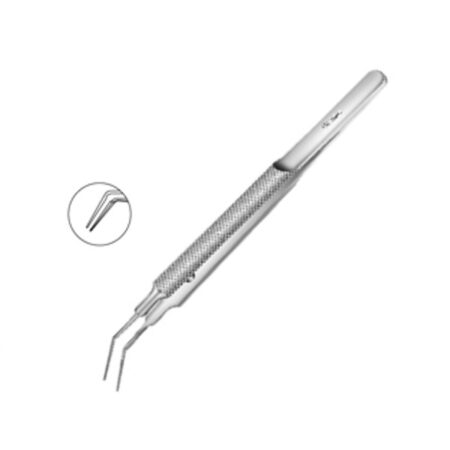 Medelec IOL Forceps Angled Very Delicate 10mm Long MI 624