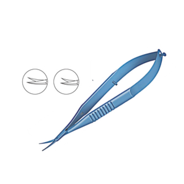 Scissor Vannas Curved Short Blade Long Blade MS 246