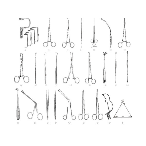 SET 10 TONSILLECTOMY And ADENOIDECTOMY Set Of 25 Instruments