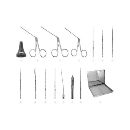 SET 6A MYRINGOTOMY Set Of 15 Instruments